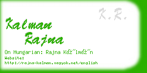 kalman rajna business card